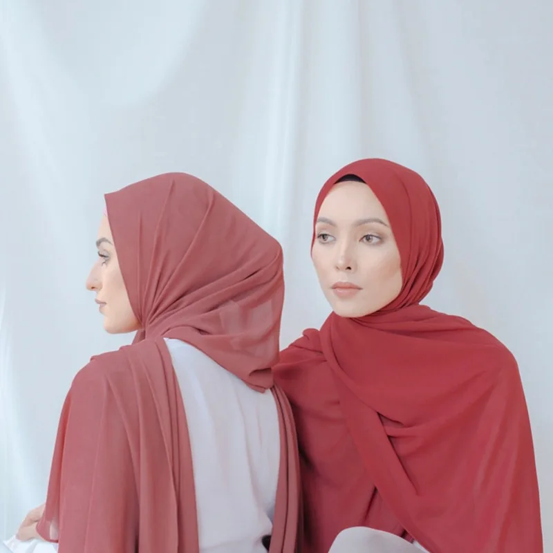 FRALOSHA высокое качество лидер продаж Женский однотонный шифоновый шарф из