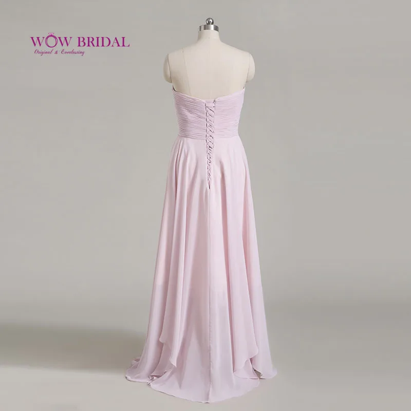 Wowbridal шифоновые платья подружки невесты Длинные Реальные изображения без