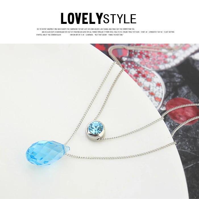 Malanda Новинка 2017 каплевидные Подвески Кристалл от Swarovski модные Ожерелья для Для