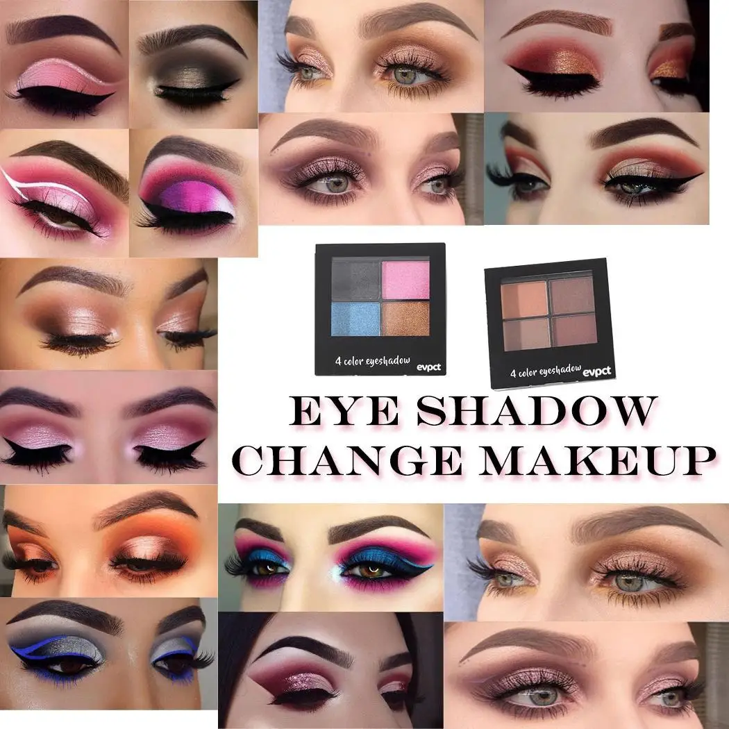 4 Eye Color2 Color3 Women Palette Party with Eyeshadow 55g Mirror Casual Color1 Shimmer Colors Dating Makeup Cosmetics |