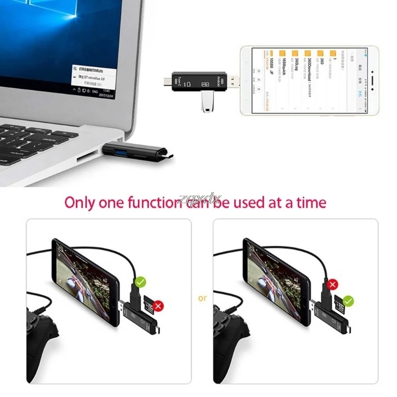 1 шт. изысканный портативный 128 ГБ Micro USB Type C TF кардридер OTG концентратор адаптер