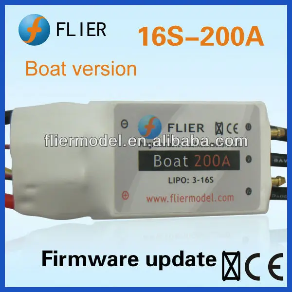 Flier 16S 200A высокомощный бесшумный ESC для радиоуправляемой лодки|Детали и