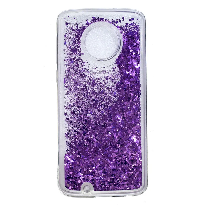FLYKYLIN Glitter Liquid Case For Moto G6 G7 Plus Play Back Cover Motorola Power Bling Quicksand Soft TPU Silicon Coque |