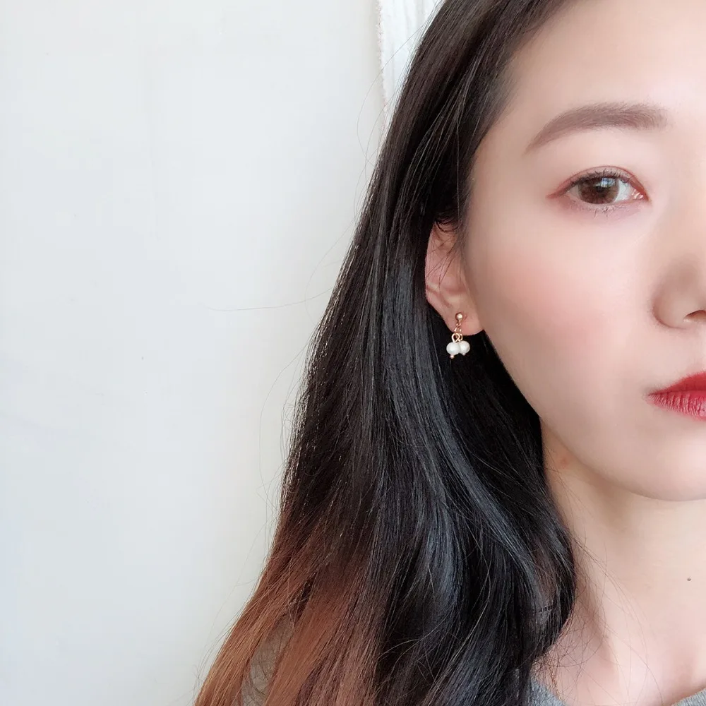 TTMM New Dangle Earrings Asymmetry Imitation pearls Charm BarTessal Drop for women E31 | Украшения и аксессуары