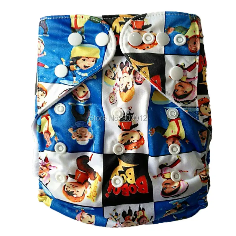 OS Pattern Washable Pocket Cloth Diapers Leaking Guard Urine Nappies With Microfiber Inserts 20 sets 1+1 Free Shipping