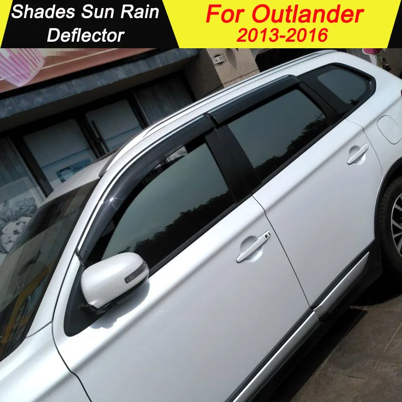 Для Mitsubishi Outlander 2013 Пластик оконный козырек Vent Оттенки Защита от солнца дождь дефлектор гвардии автомобильные аксессуары 4 шт./компл