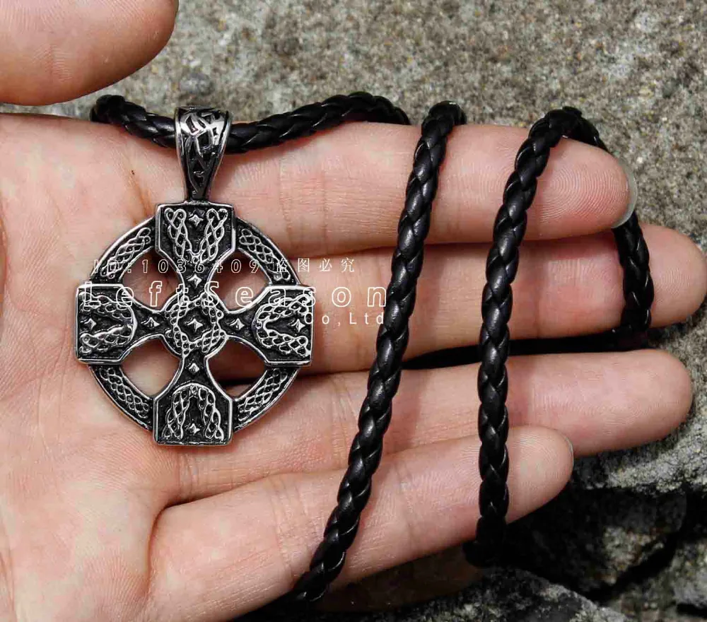 Винтажное мужское колье из титановой стали в кельтском стиле с солнечной