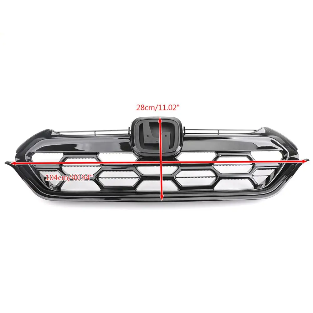 Areyourshop Черная передняя сотовая решетка радиатора Решетка радиатора для HONDA CRV- передний бампер верхняя решетка автомобиля запчасти