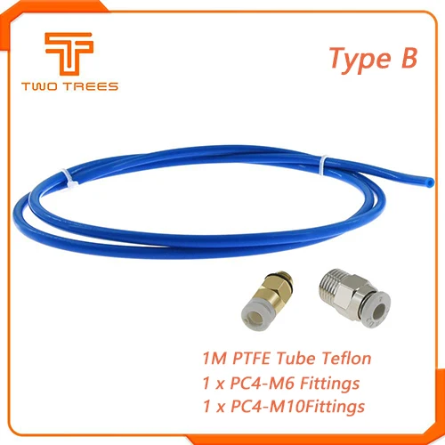 1 м PTFE трубка tl-фидер hotend росток Боуден экструдер 1,75 мм нить ID 1,9 мм OD 4 мм клонированная каприкорная трубка - Цвет: Type B