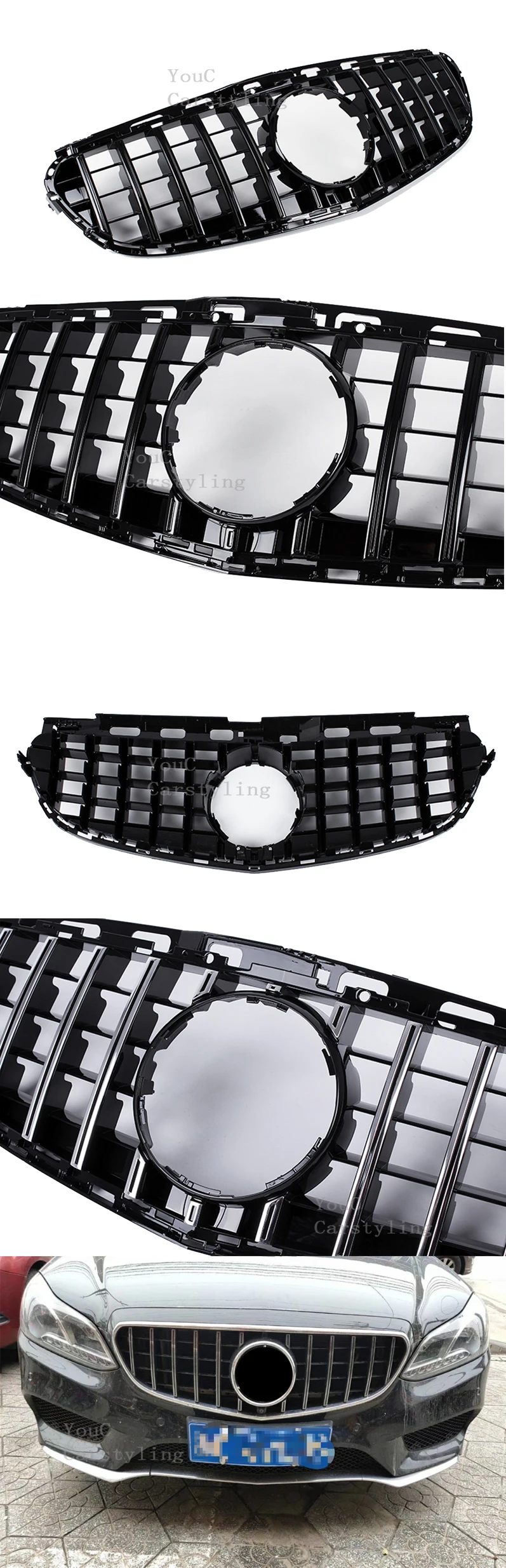 W212 Front Bumper Grille Mesh for Mercedes E class W212 GT / Diamond / AMG Style 2010- E200 E250 E300 E350 E400