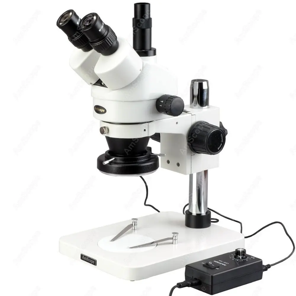Зум стерео микроскоп AmScope поставляет 3.5X 45X осмотр Тринокулярный рассекающий зум +