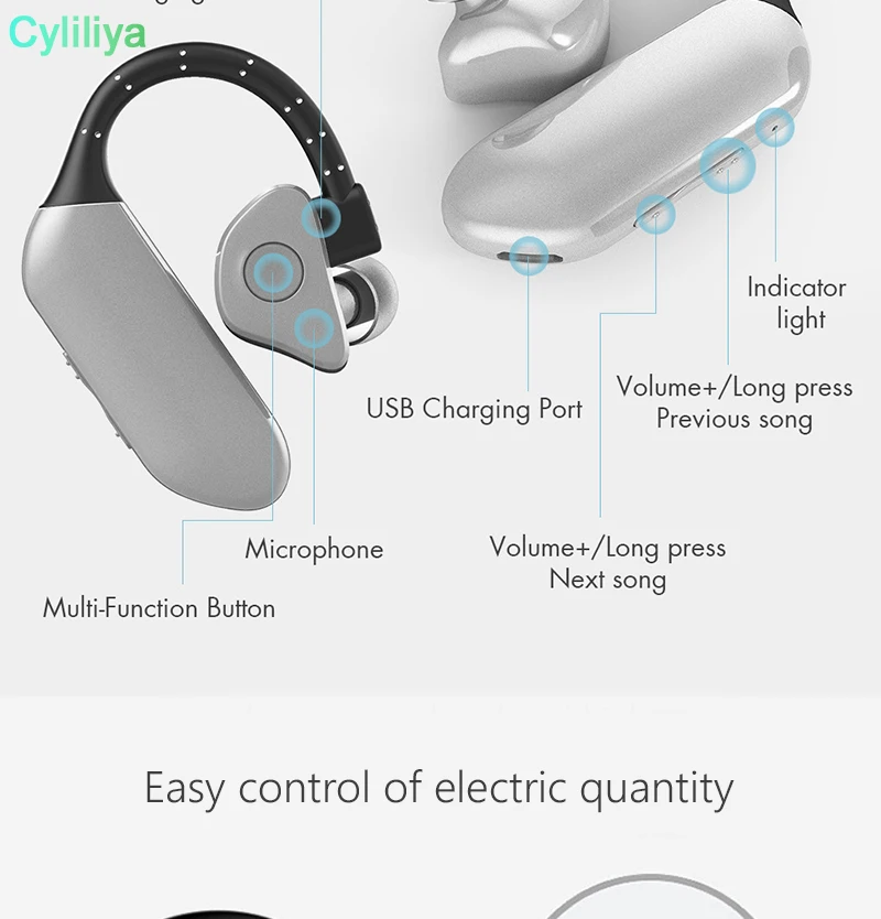 Беспроводные bluetooth наушники стерео гарнитура Bluetooth V4.0 с микрофоном для