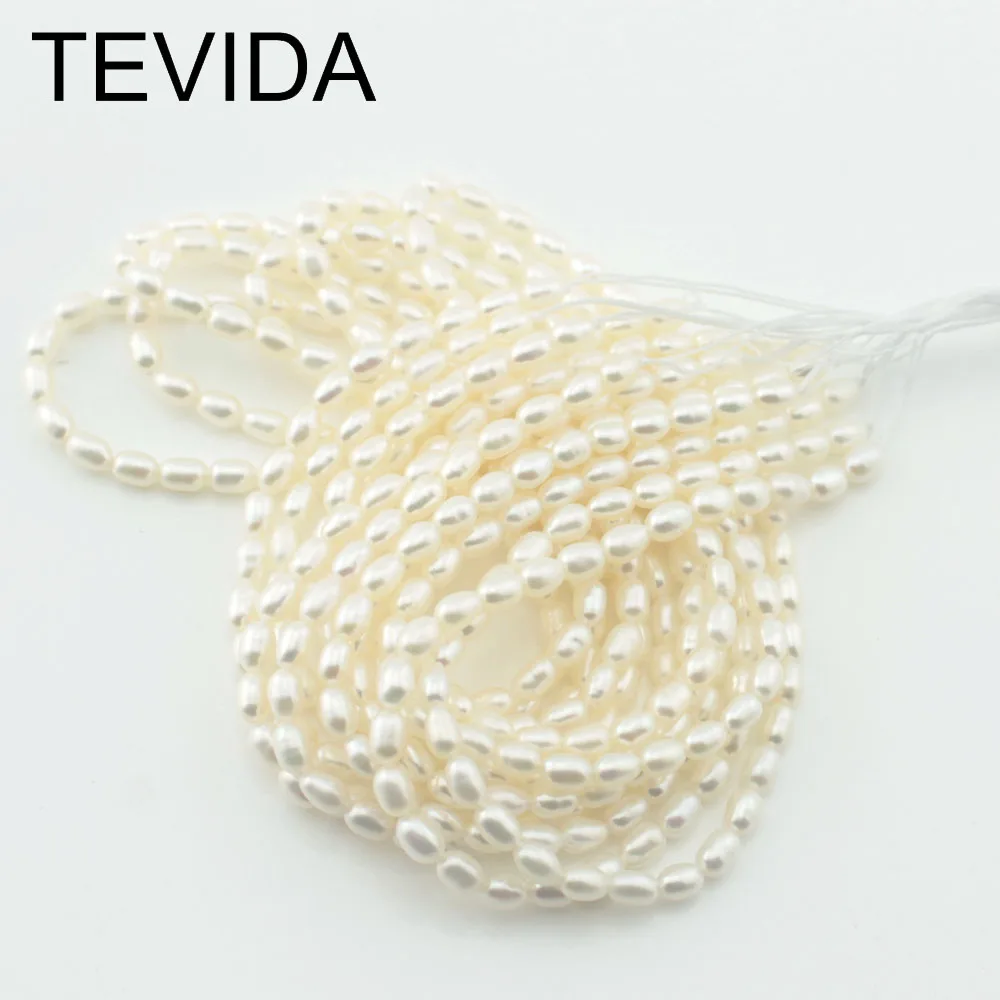 Tevida Q44 2x37 см натуральные пресноводной/рисовые типизированные/жемчужные шарики/DIY