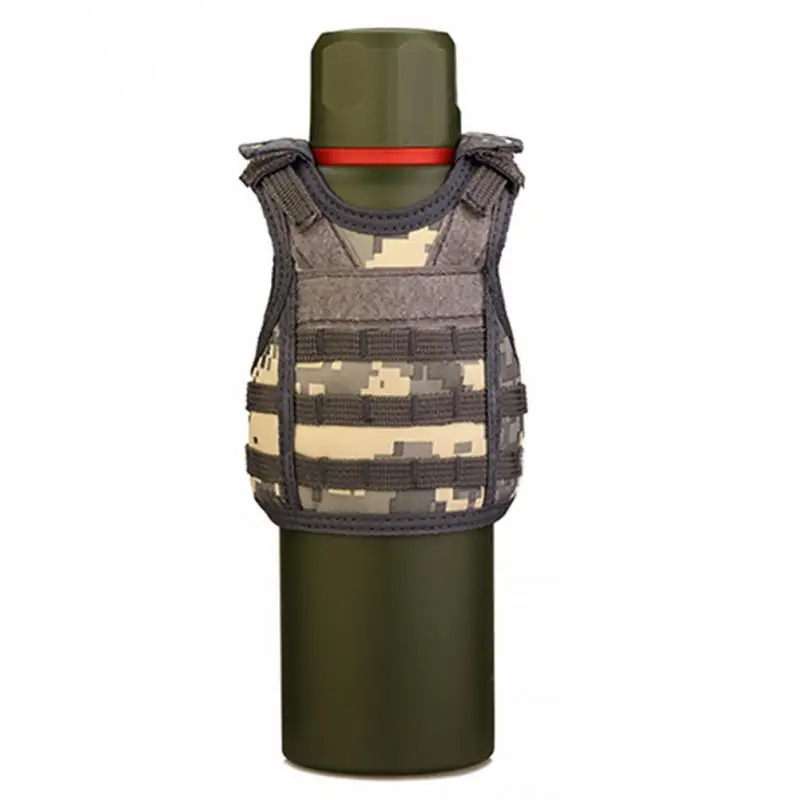 Тактический жилет слой Военная бутылка пива набор мини Molle жилет охотничья бутылка напиток набор регулируемые плечевые ремни