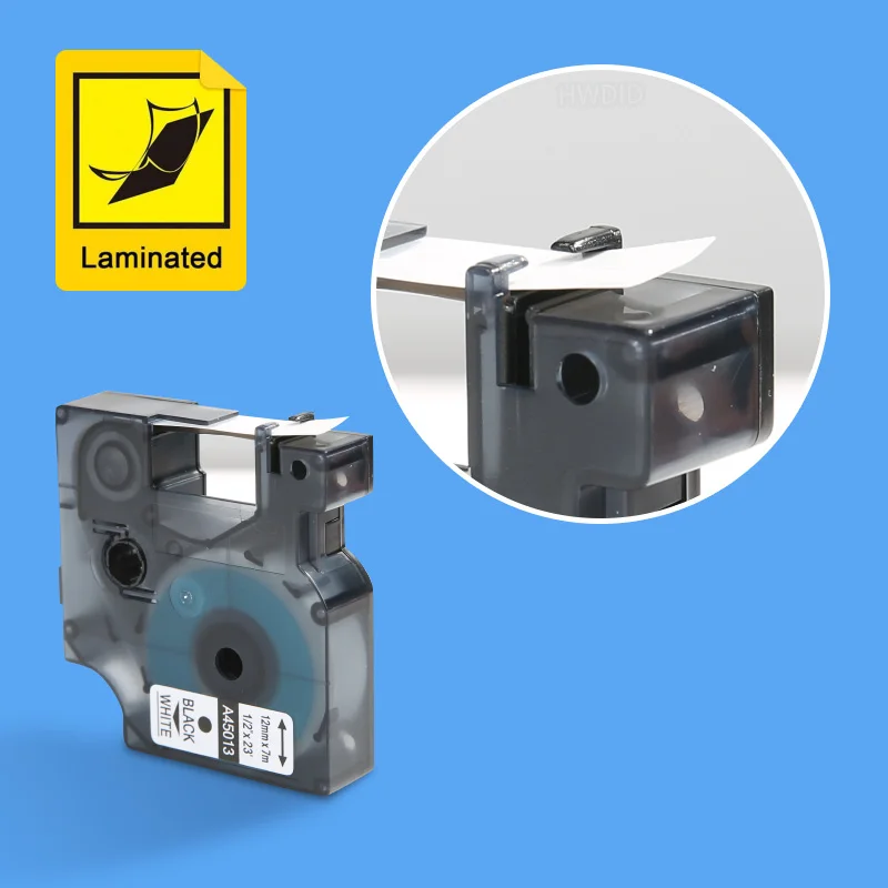 HWDID 45013 Замена кассеты для Dymo D1 производитель этикеток/Лента Черная на белой ленте