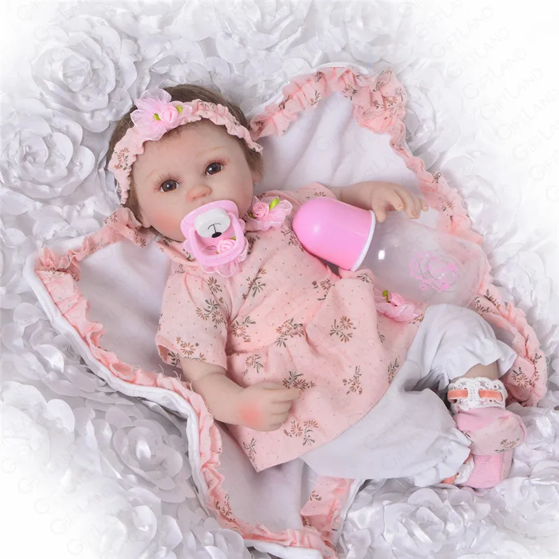 Reborn Baby Doll младенец получивший новую жизнь мягкая розовая принцесса куклы для