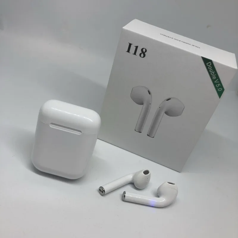 2019NEW i18 наушники вкладыши TWS Bluetooth с сенсорным управлением наушников Беспроводной