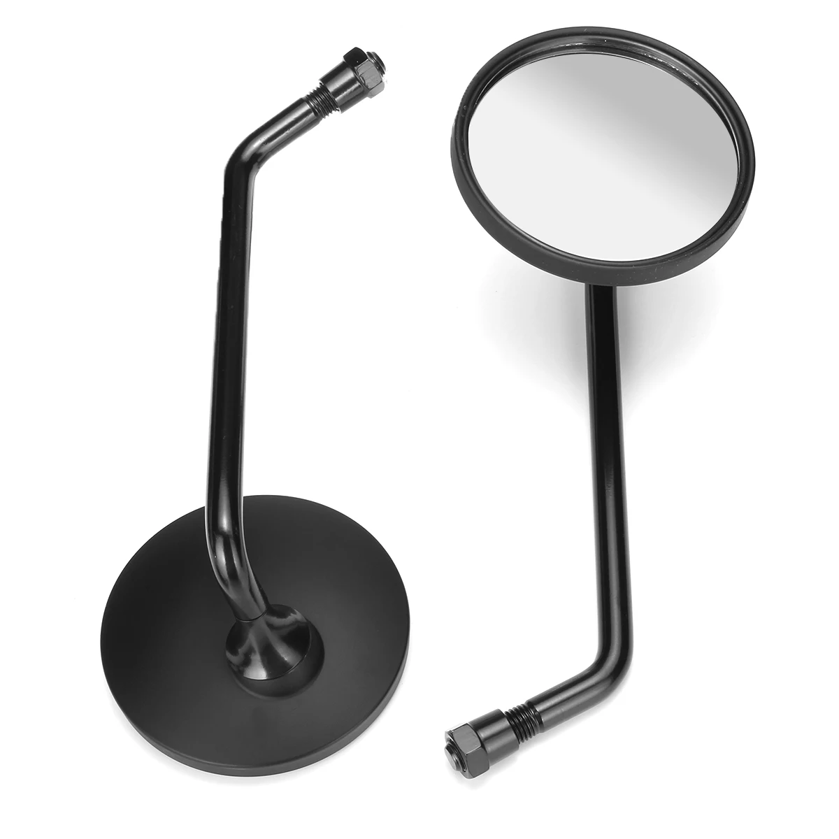 Autoleader 1 пара матовых черных ABS классических Ретро круглых зеркал заднего вида для