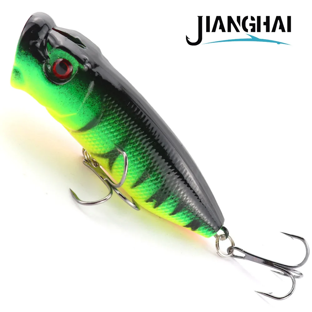 JangHai рыболовные приманки 65 мм 12 г Topwater Высокое качество Поппер приманка твердая