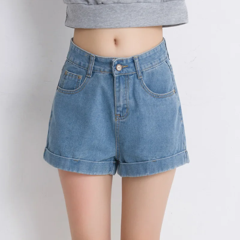 Европейский Гран-при 2017 летние женские джинсовые шорты с высокой талией