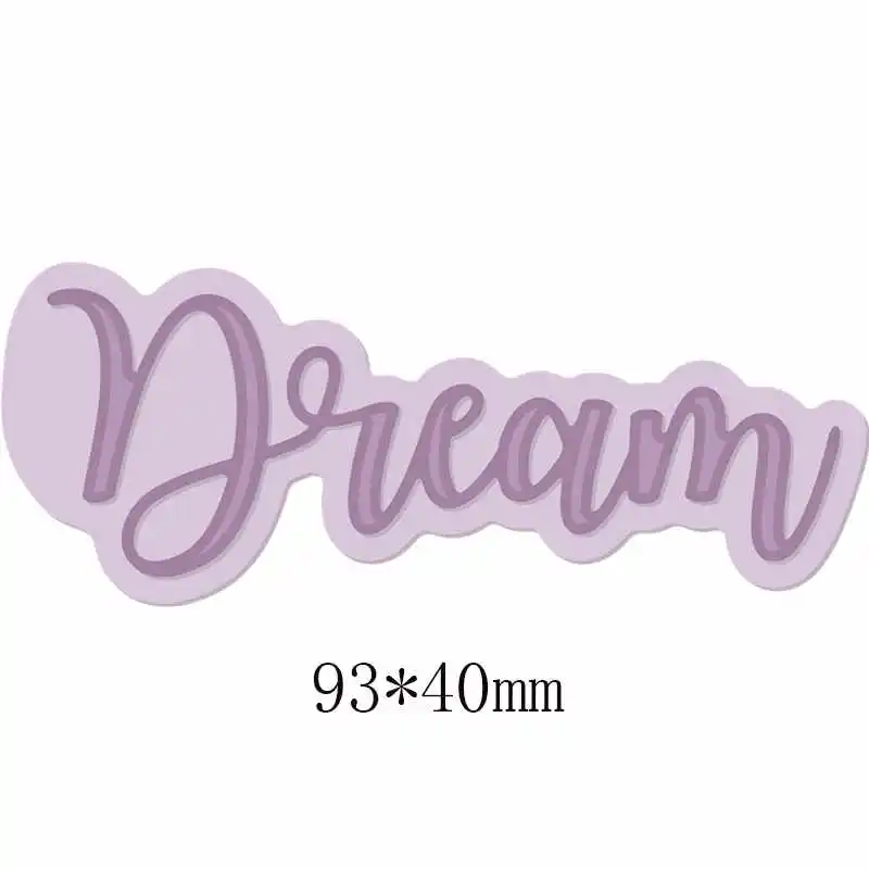 Dream Смешанные слова, трафарет для резки металла для скрапбукинга, декоративное тиснение, шаблон для высечки, новые настроения - Цвет: Dream
