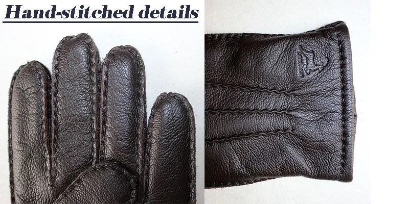 Guantes, зимние перчатки, кожаные перчатки для мужчин, ручная работа, оленья кожа, подкладка, в полоску, стильные, мягкие, нежные, цена, прямые поставки