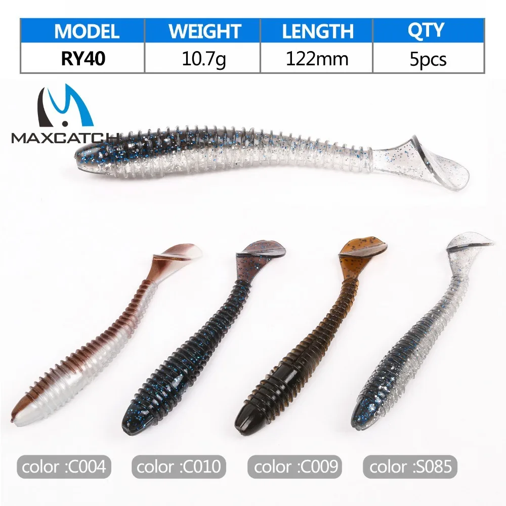 Maximumcatch 5 шт./лот мягкая рыболовная приманка 122 мм 10 7 г искусственная джиг-приманка
