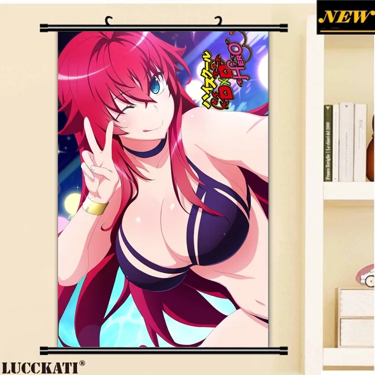 40X60 см старшеклассница DxD соски сексуальные лоли каплей мультфильм аниме Настенная картина Фреска прокрутка холст живопись плакат - Цвет: P