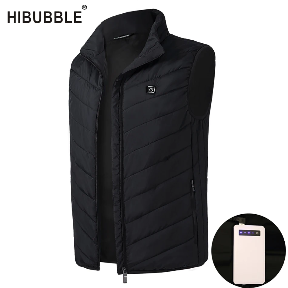 Мужской жилет с электрическим подогревом USB осенняя теплая куртка без рукавов