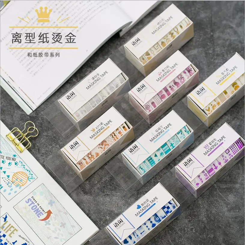 10 шт./кор. тонкий позолоченный набор декоративного скотча Васи 8 мм * 3 м