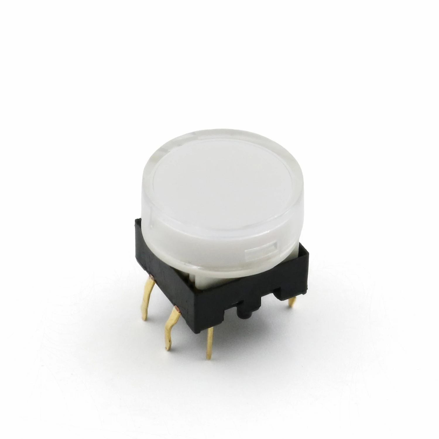 TS27 серии белый+ прозрачный колпачок 15 мм круглый Мгновенный SPST PCB кнопочный выключатель нажмите такт переключатель