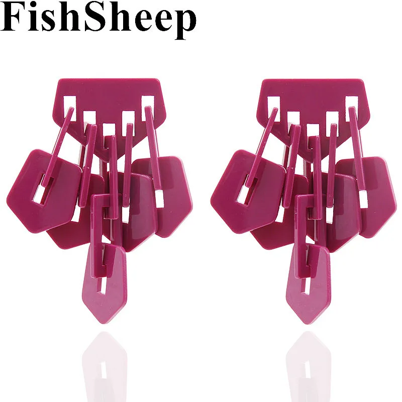 FishSheep эффектные Модные Акриловые серьги с бахромой из смолы для женщин брендовые