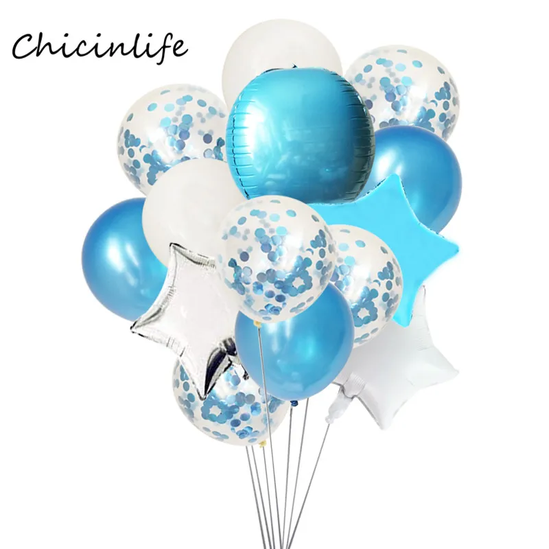 A Chicinlife розовый синий 4D шар в форме звезды воздушный шар "Конфетти" день рождения для украшения детского душа шар юбилей поставки - Цвет: A