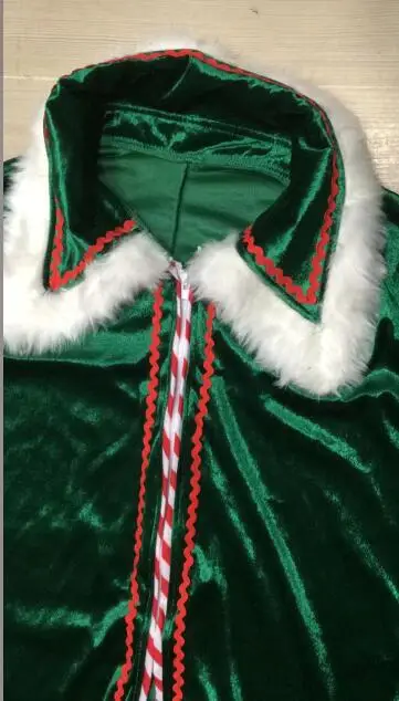 Мужской Рождественский костюм для взрослых зеленый эльф униформа косплея