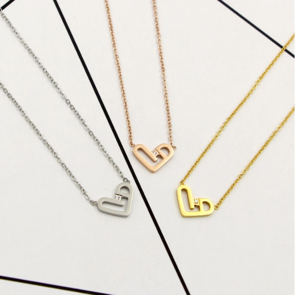 Stainless Steel Heart Shape Love Pendant Necklace | Украшения и аксессуары