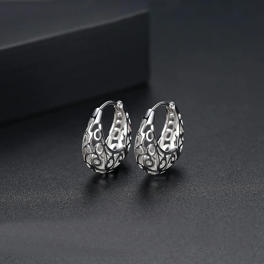 LUOTEEMI новый дизайн круглые пустотелые серьги гвоздики для женщин Свадебная