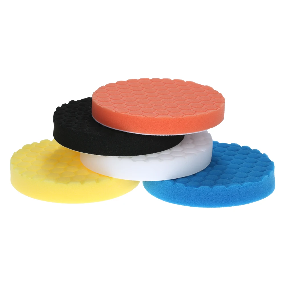 

5PCS Car Polishing Pads Waxing Buffing Pad Sponge Kit Set for Car Polisher Buffer Waxer Sander Polishing Waxing Sealing Glaze
