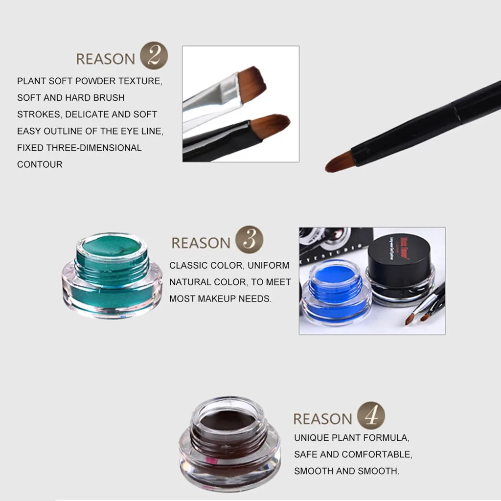 Подводка для глаз с цветами и музыкой профессиональная двойная косметика