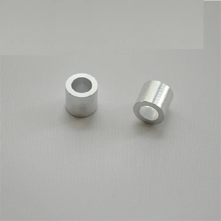 

1.5mm 100pcs/lot Aluminum Sleeves Clip Fittings Loop Sleeve Cable Crimps Wire Rope