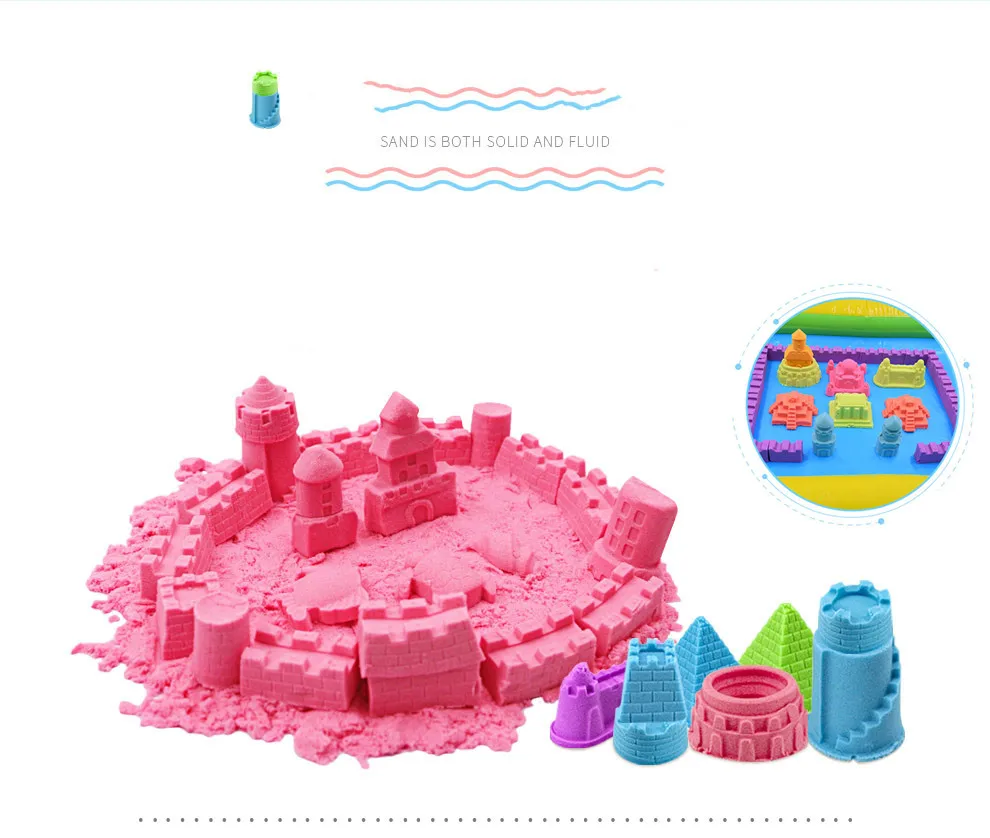 Красочные пространство Magic KineticLLY игры с песком весело маленькие игрушки лепит замок набор архитектора 59 шт. формы набор инструментов сенсорные книги по иску