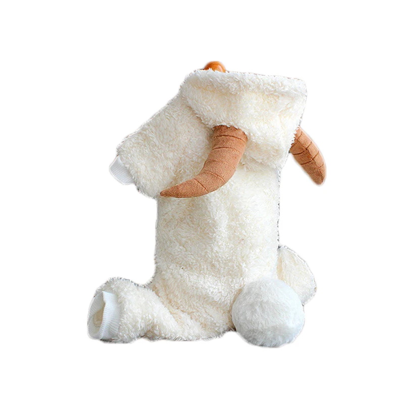 Funny Cute Goat Puppy Dog Hoodie Coat Clothes Autumn Winter Fleece Warm Cat Jackets Four Legs with Hat Pet Hoodies 10E | Дом и сад