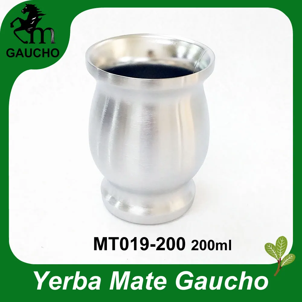 No Logo 1 шт./лот наборы для заварки чая Yerba mate тыквы Calabash нержавеющая сталь с двойными стенками теплоизоляционные легко держать горячая Распродажа MT019-200 - Цвет: No Logo