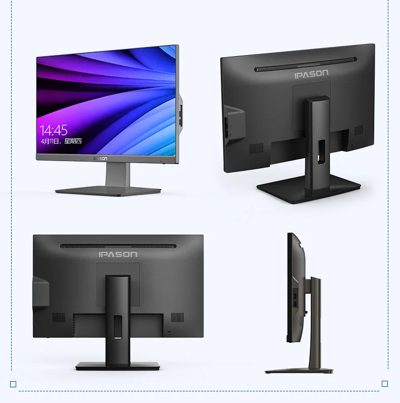 IPASON все в одном компьютере 23,8 дюймов офисный Рабочий стол/9th Gen i5-9400 8G ram 480 GSSD/WiFi/беспроводная мышь и клавиатура/деловой ПК