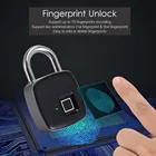 Умный Замок с отпечатком пальца и защитой от кражи, IP65, с зарядкой по USB