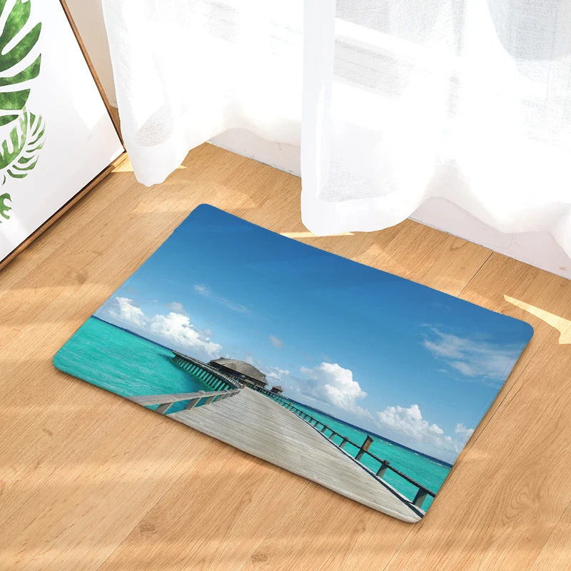 Противоскользящие приветственные коврики с принтом для просмотра прихожей