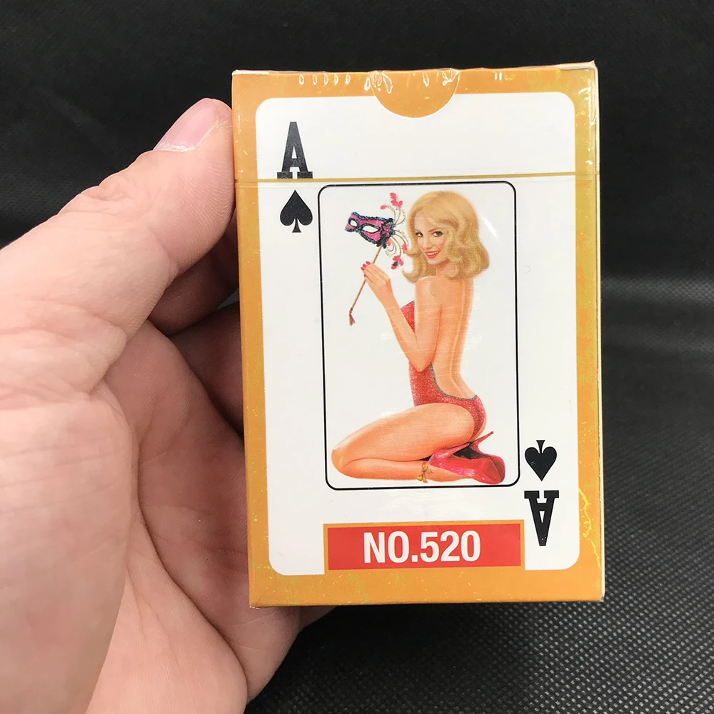55 Cards Deck Beautiful Girls Playing Cards, Waterproof Plastic Poker Collection Cards Durable Magic Carta De Poker Model Cards