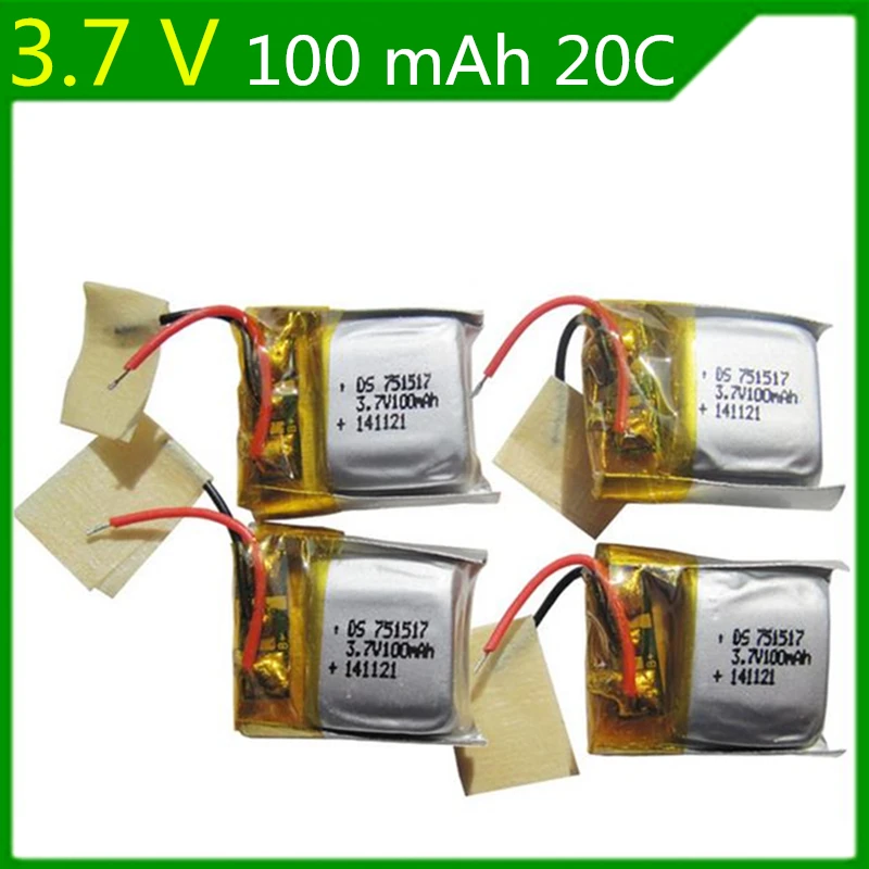 Зарядное устройство lipo 3 7 v литий полимерный аккумулятор 100 мА/ч 751517 CX 10 12 JJ810 пульт