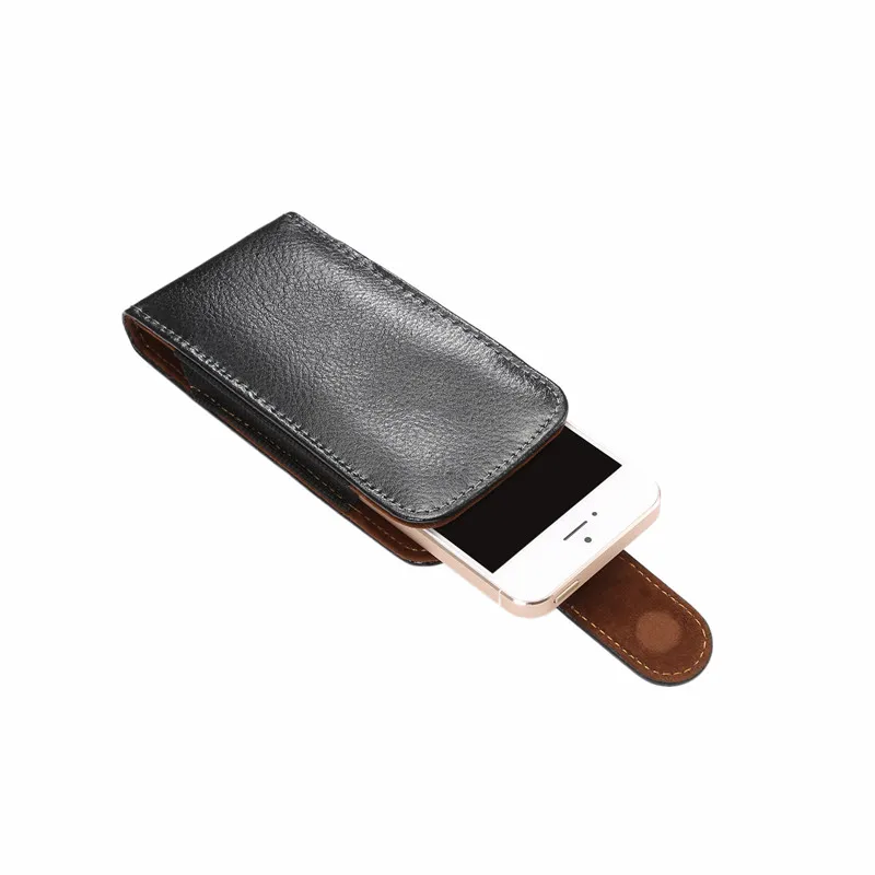 Модный мужской поясной клатч для iPhone 13 12 11 из натуральной кожи с магнитным креплением X XS XR MAX.