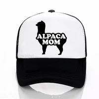 alpaca mom letters print baseball cap casual cotton hipster funny mesh hat unisex adjustable trucker cap