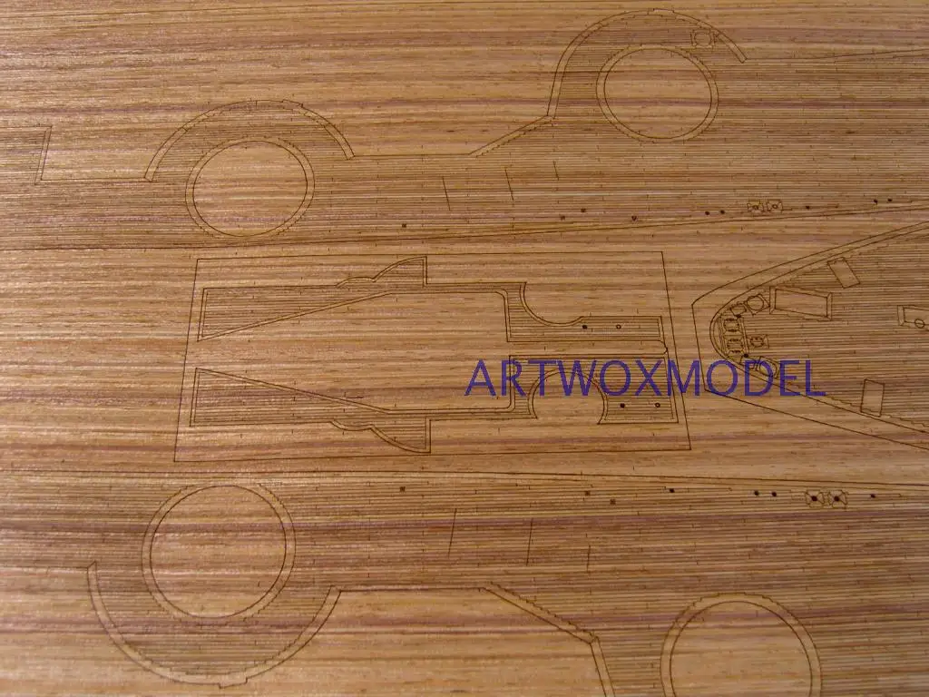 ARTWOX 03702 линкор Бисмарк Trumpeter деревянная колода AW30003